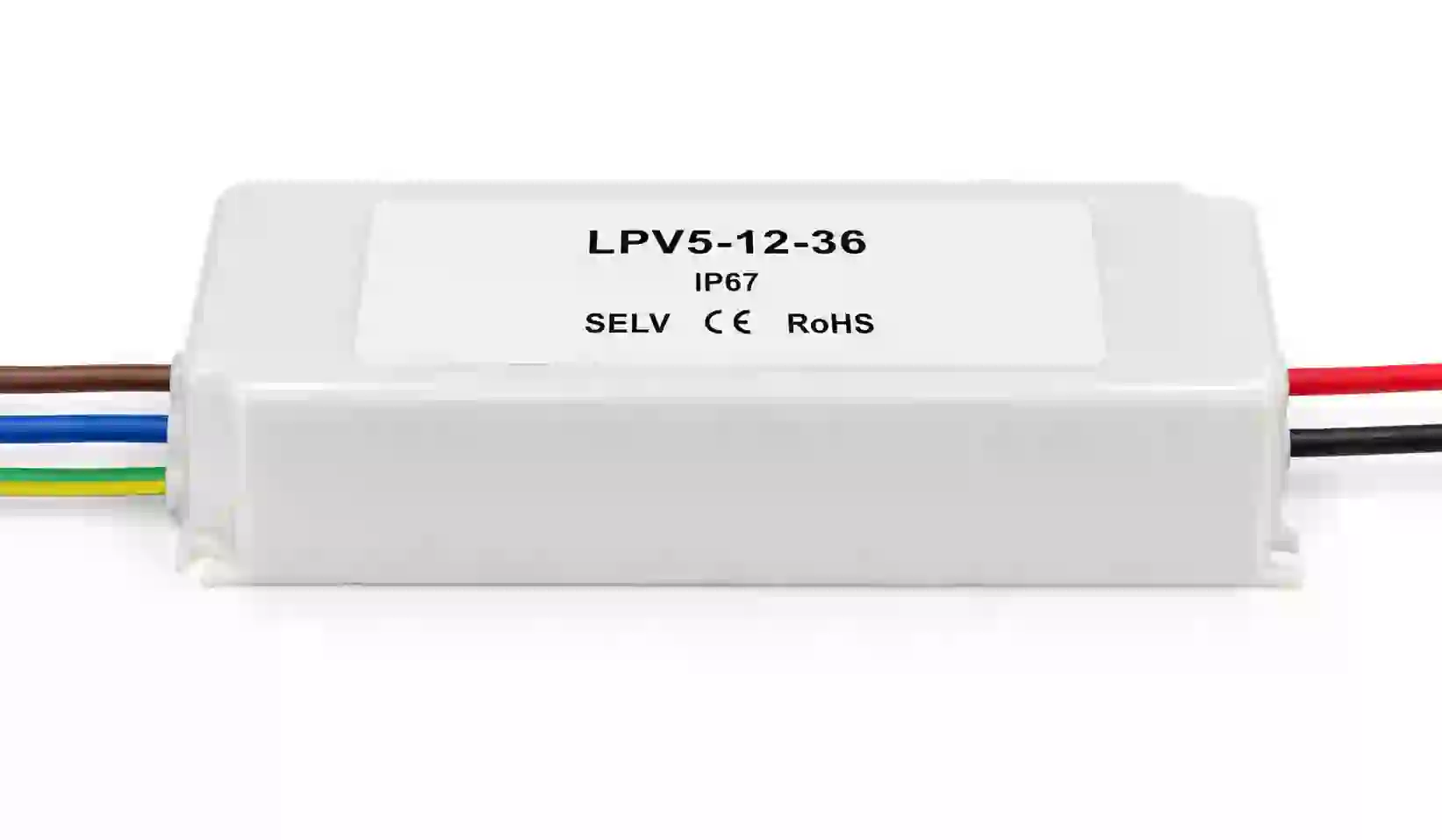 Ochranné funkce LED zdroje 12V 36W IP67 LPV5 s tepelnou pojistkou ochranou zkratu v hiccup módu a ochranou přetížení